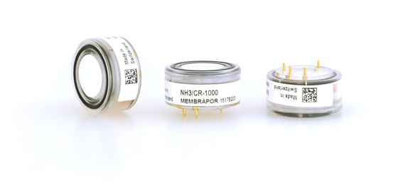 Membrapor compact sensor family including the NH3/CR-1000 (center)